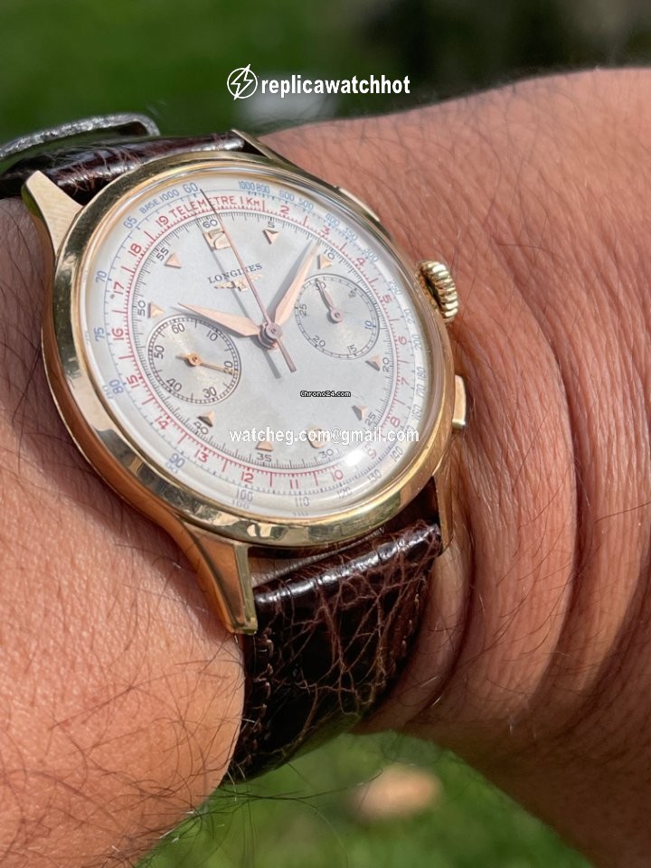 Longines Mens watch Unisex Manual winding Rose gold 5967 2