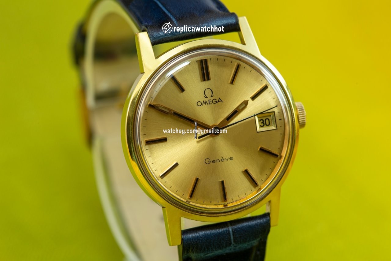 Omega Geneve Mens watch Unisex Manual winding Gold Steel 166.0117 2