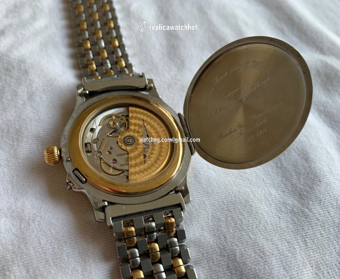 Longines Lindbergh Hour Angle Mens watch Unisex Automatic Gold Steel 989.5215 2