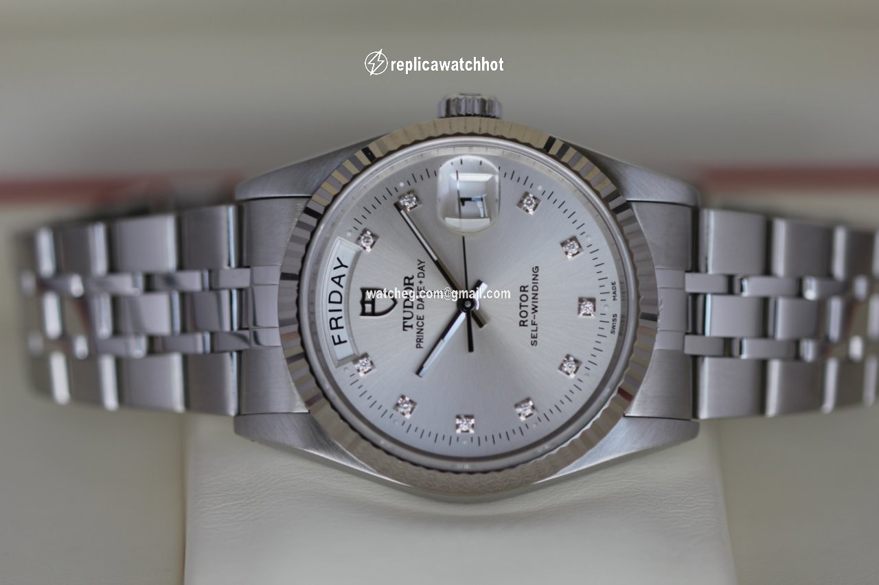 Tudor Prince Date Mens watch Unisex Automatic Steel 76214 Diamonds dial 2