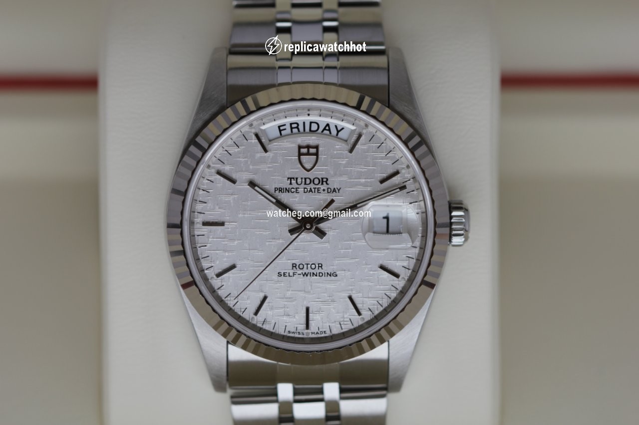 Tudor Prince Date Mens watch Unisex Automatic Steel 76214 Linen dial 2