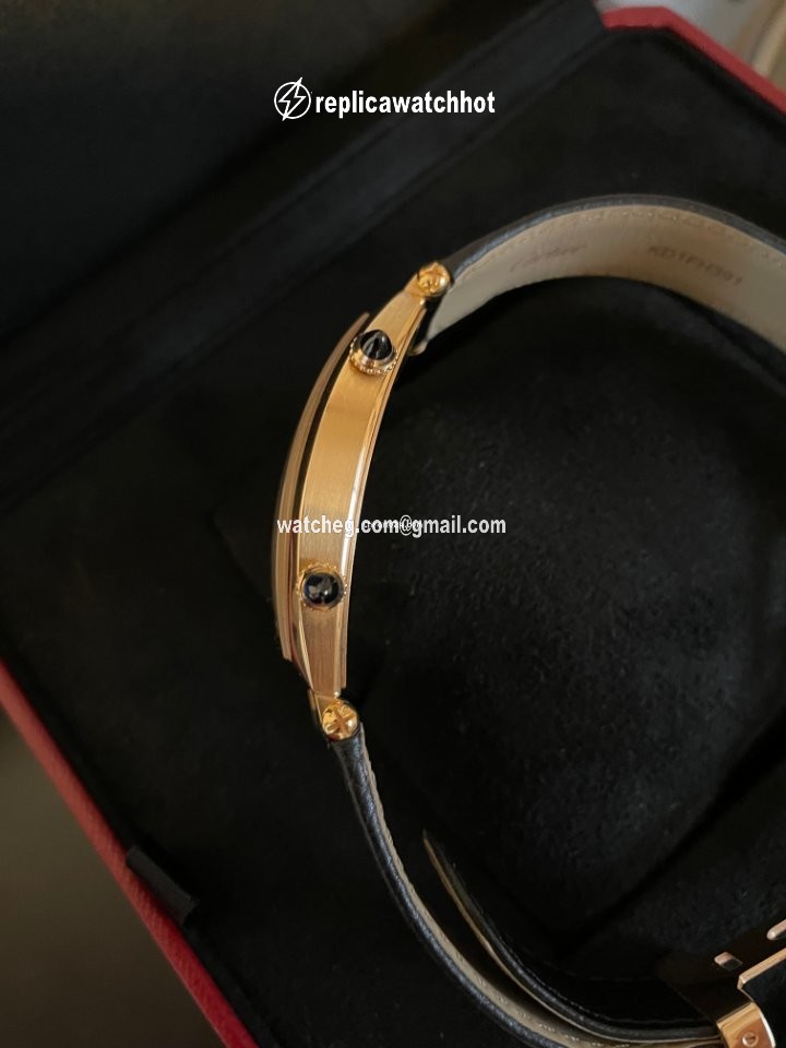Cartier Tonneau Mens watch Unisex Manual winding Rose gold Cartier 2805 CPCP 2