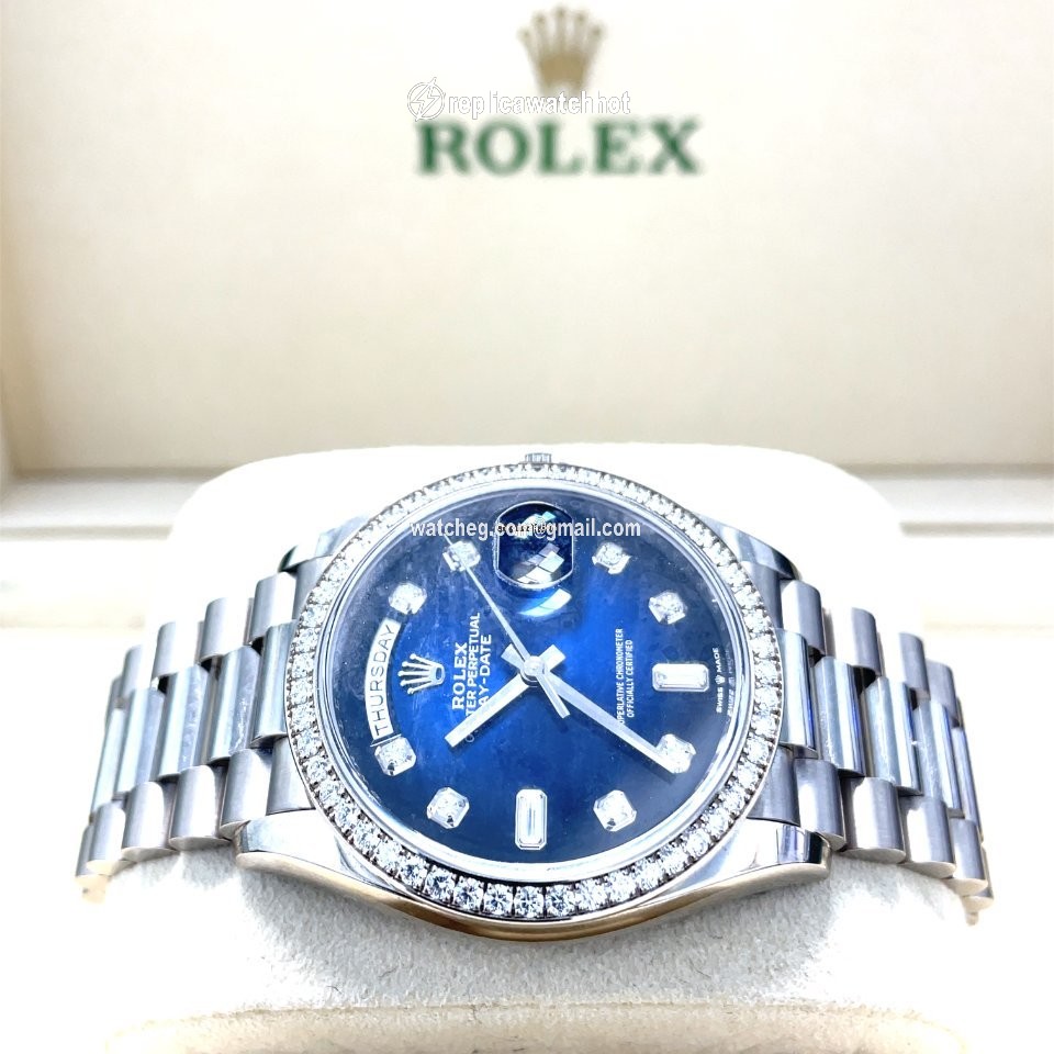 Rolex Day-Date 36 Mens watch Unisex White gold Automatic 128345RBR 2