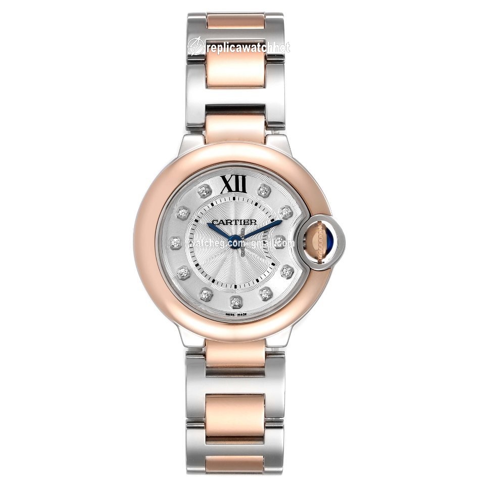 Cartier Ballon Bleu 28mm Womens watch Quartz Gold Steel W3BB0005 2