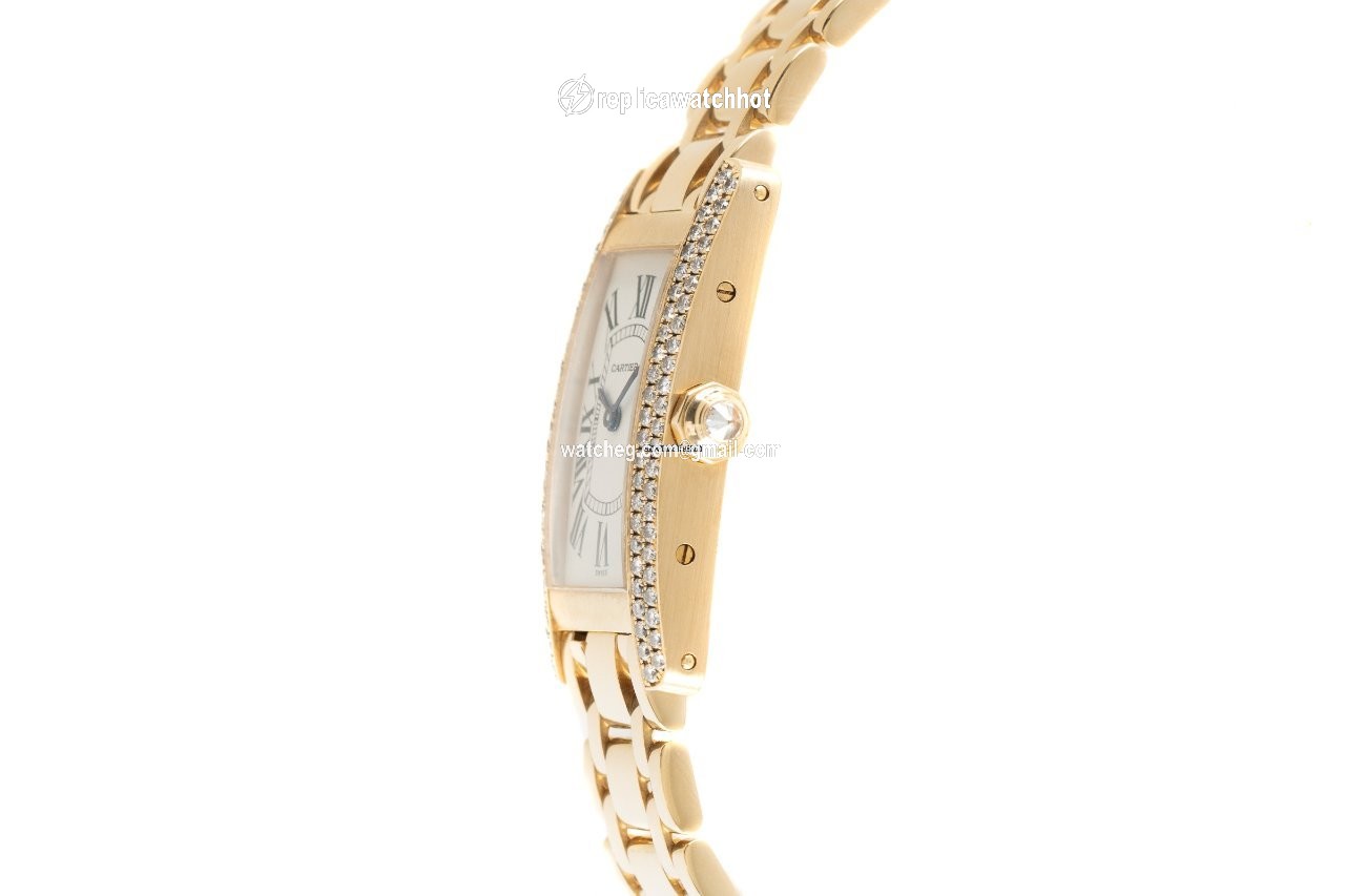 Cartier Tank Americaine Womens watch Quartz Yellow gold 1711 1 2