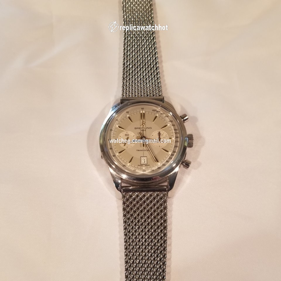 Breitling Transocean Chronograph Mens watch Unisex Automatic Steel AB015412 G784 2