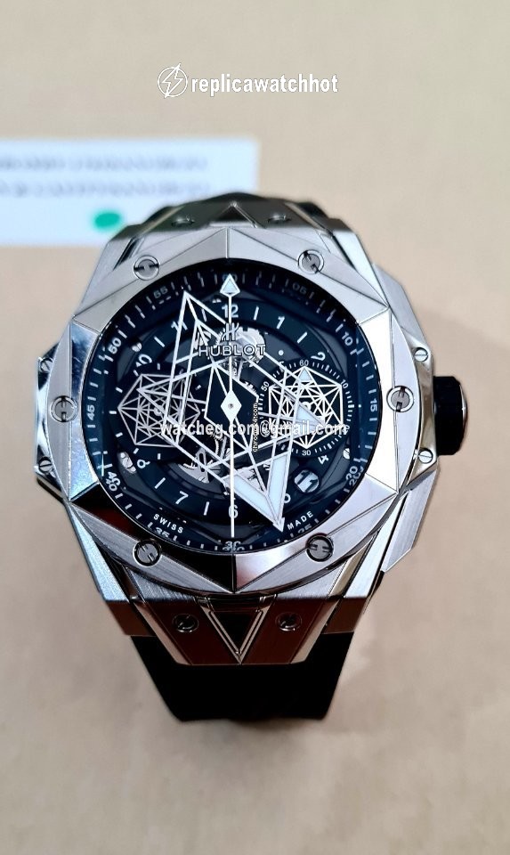 Hublot Big Bang Sang Bleu Mens watch Unisex Automatic Titanium 418.NX.1107.RX.MXM19 2