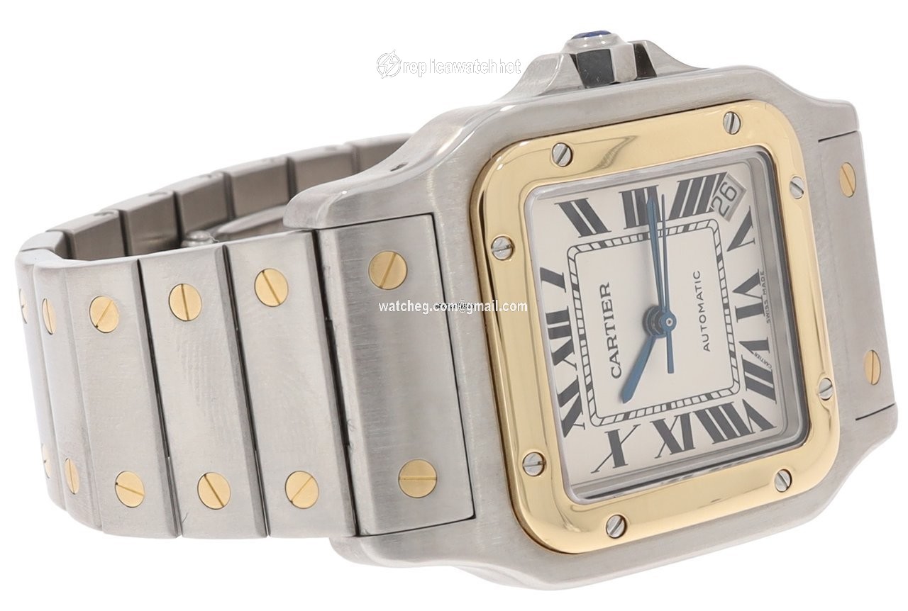 Cartier Santos Galbee Mens watch Unisex Automatic Gold Steel W20099C4 2