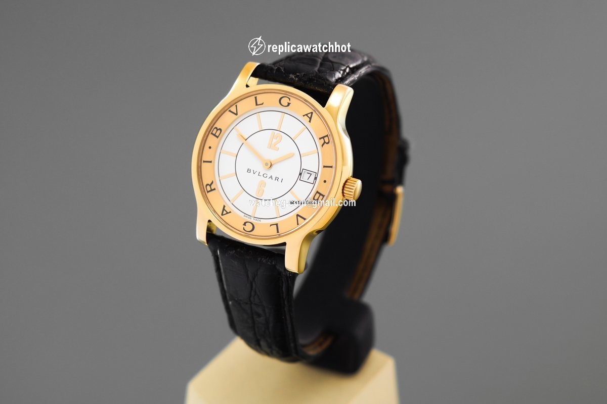 Bulgari Solotempo Mens watch Unisex Quartz Yellow gold ST35G 2