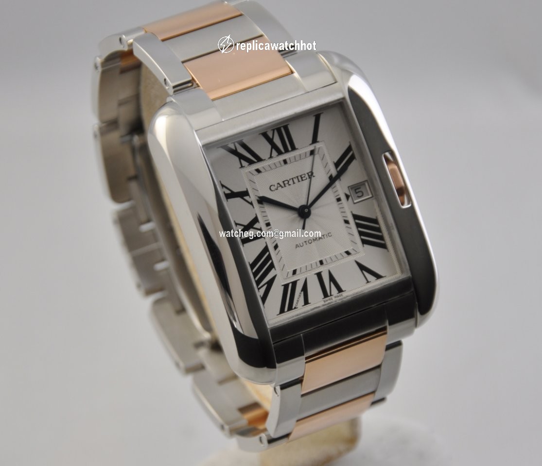 Cartier Tank Anglaise Mens watch Unisex Automatic Gold Steel w5310006 2