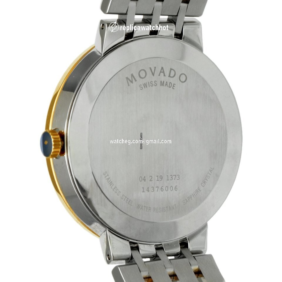 Movado Esperanza Mens watch Unisex Quartz Gold Steel 0607058 2