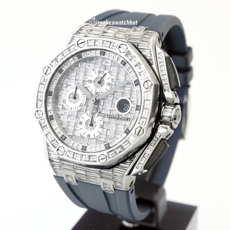 Audemars Piguet Royal Oak Offshore Chronograph Mens watch Unisex Automatic White gold 26400SO.OO.A002CA.01-CASE-PAVE 2