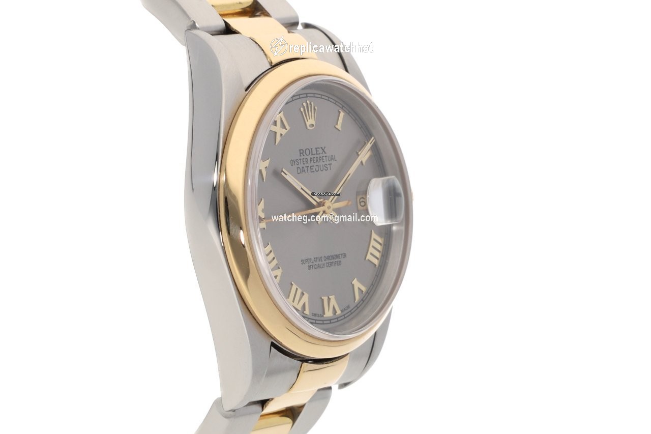 Rolex Datejust 36 Mens watch Unisex Gold Steel Automatic 16203 2