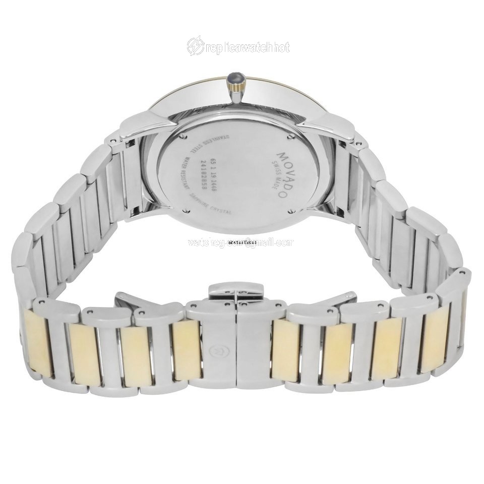 Movado Mens watch Unisex Quartz Gold Steel 607169 2