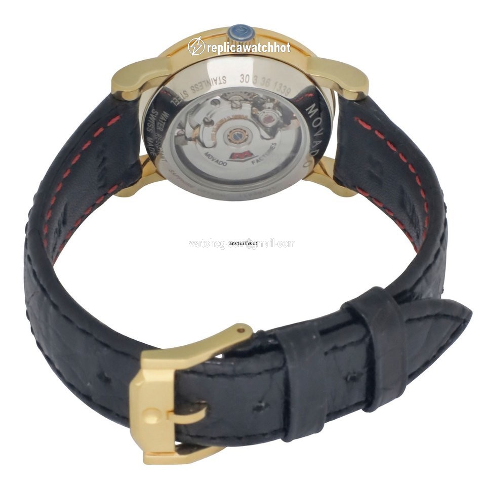 Movado Red Label Womens watch Automatic Gold Steel 607010 2