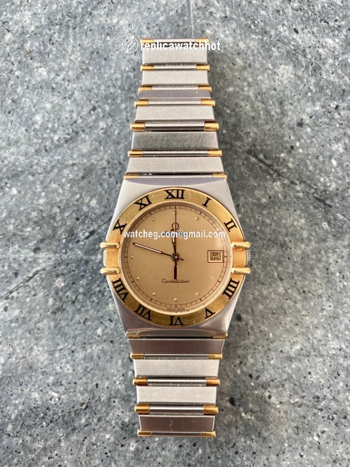 Omega Constellation Mens watch Unisex Quartz Gold Steel 1448 431 2