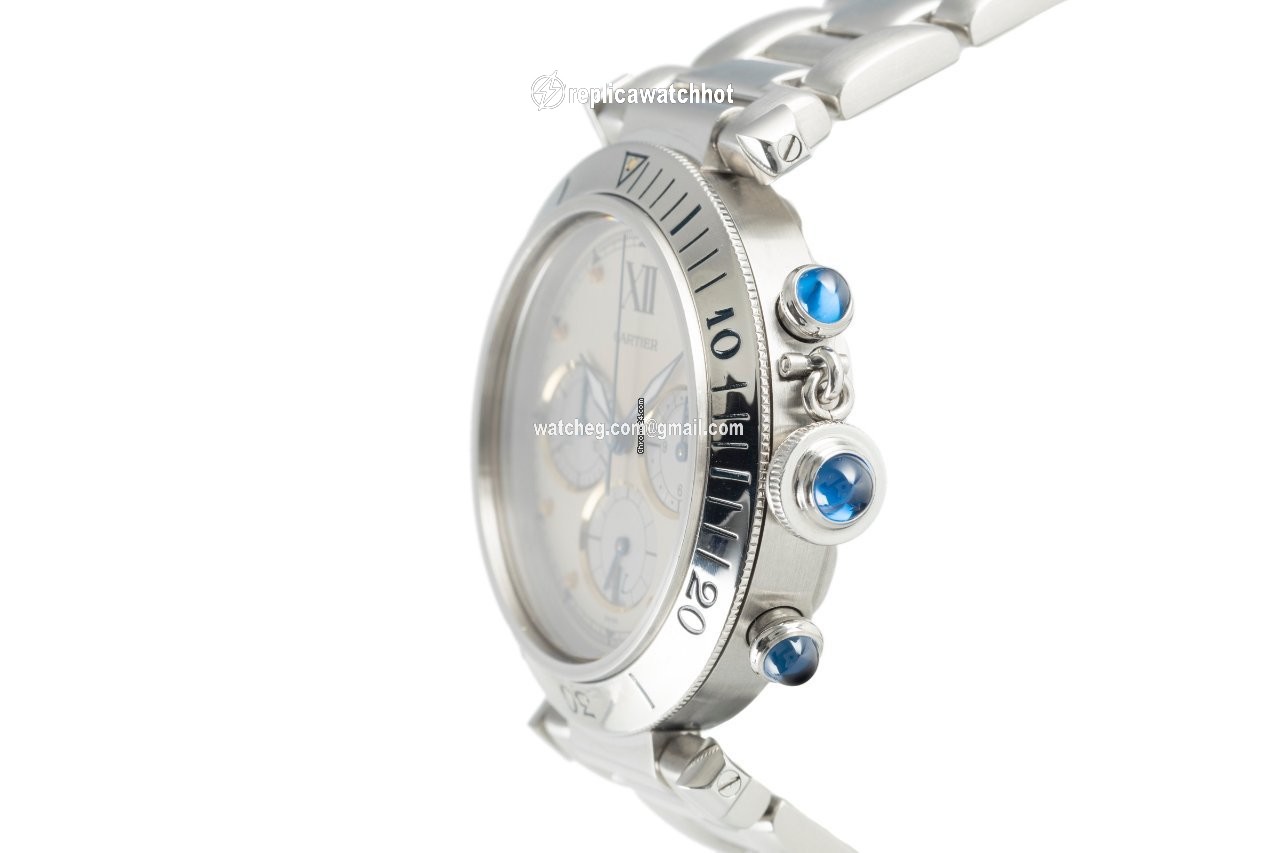 Cartier Pasha Mens watch Unisex Quartz Steel 4030 2