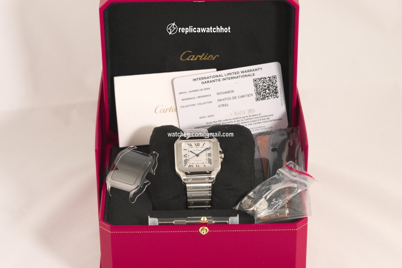 Cartier Santos Mens watch Unisex Automatic Steel WSSA0029 2