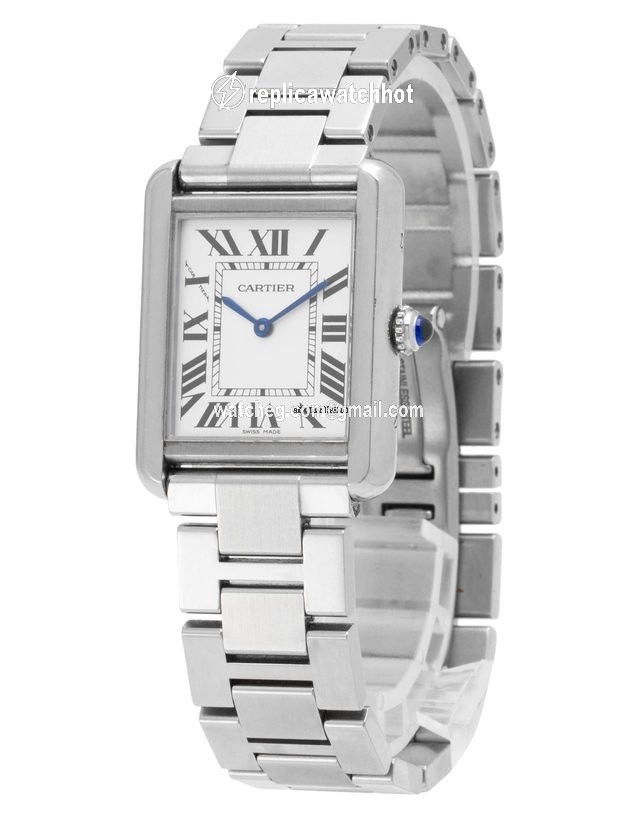 Cartier Tank Solo Mens watch Unisex Quartz Steel W5200013 3170 2