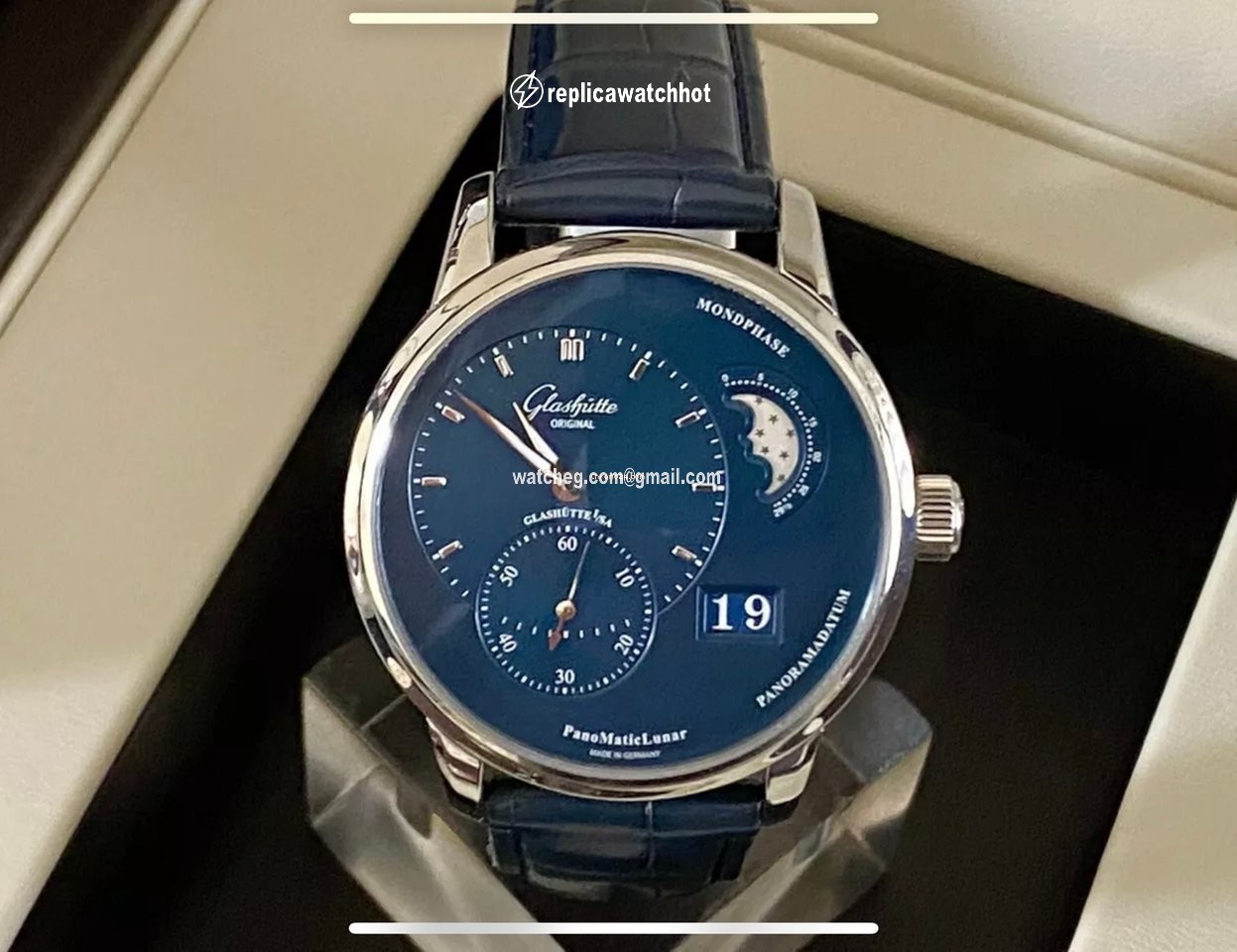 Glashtte Original PanoMaticLunar Mens watch Unisex Automatic Steel 1-90-02-46-32-30 2