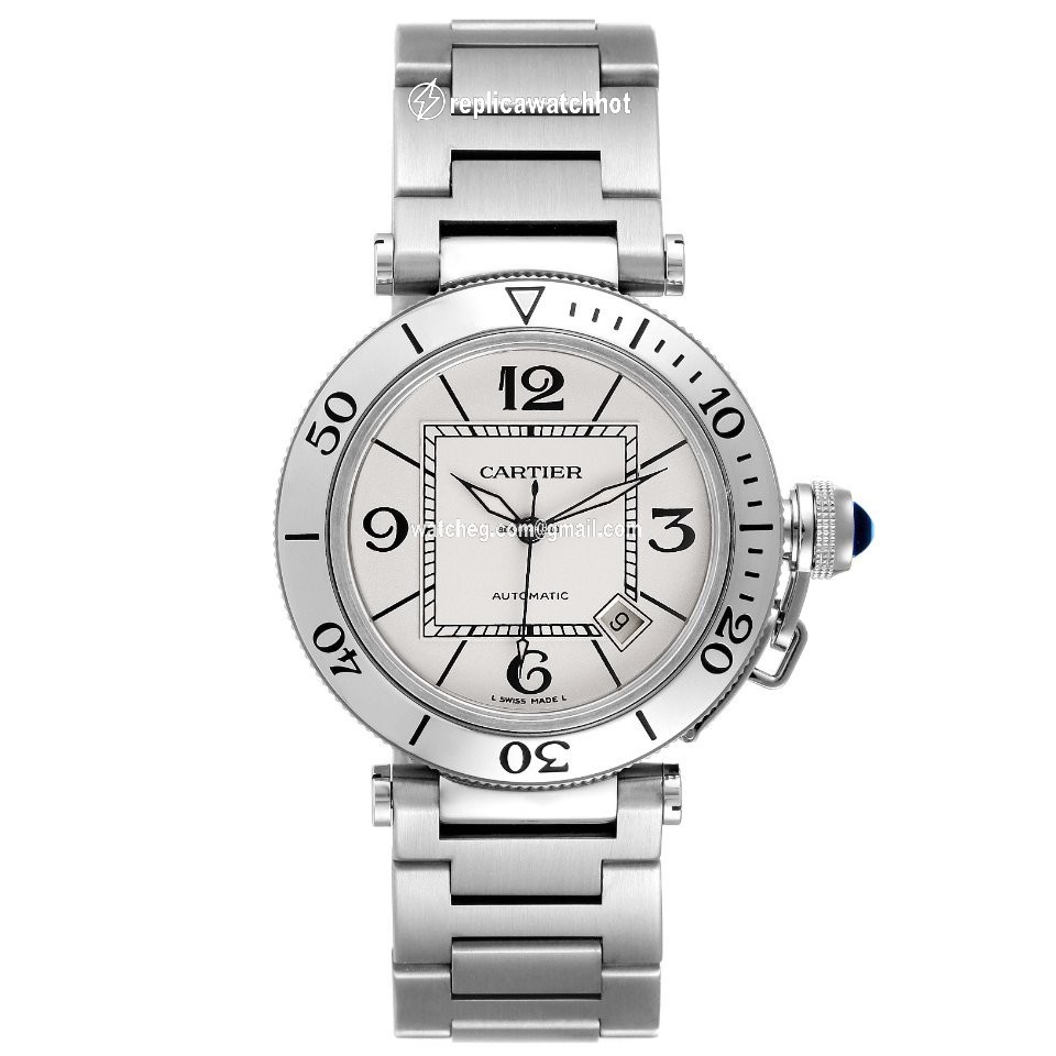 Cartier Pasha Seatimer Mens watch Unisex Automatic Steel W31080M7 2