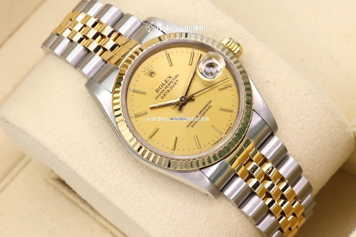 Rolex Datejust 31 Womens watch Gold Steel Automatic 68273 2