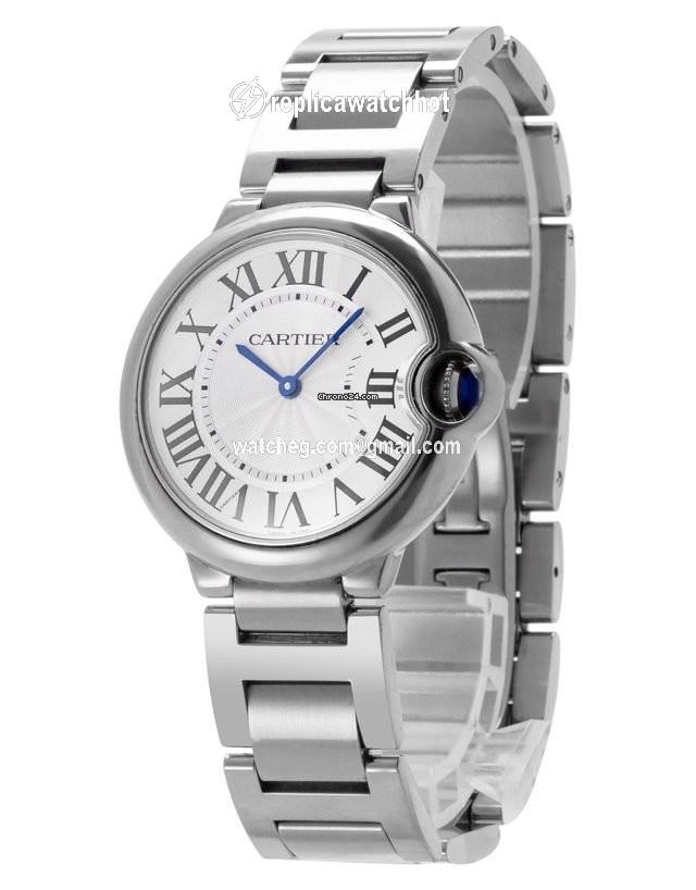Cartier Ballon Bleu 36mm Mens watch Unisex Quartz Steel W69011Z4 3005 2