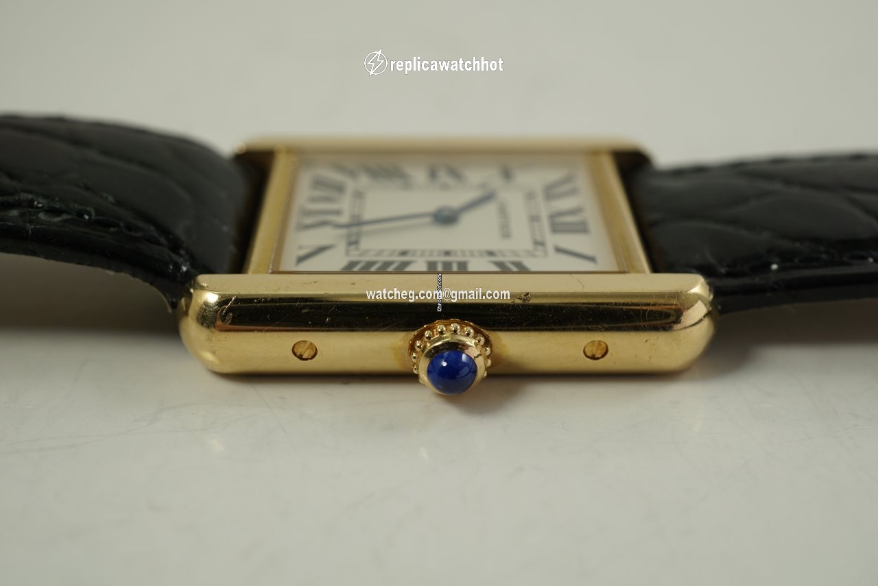 Cartier Tank Solo Mens watch Unisex Quartz Gold Steel 2743 2