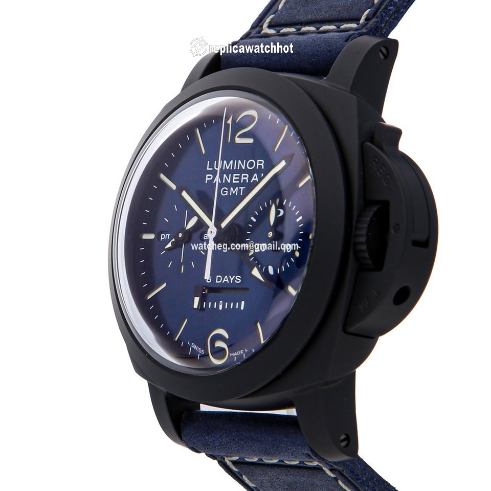 Panerai Luminor 1950 8 Days Chrono Monopulsante GMT Mens watch Unisex Automatic Ceramic PAM01135 2