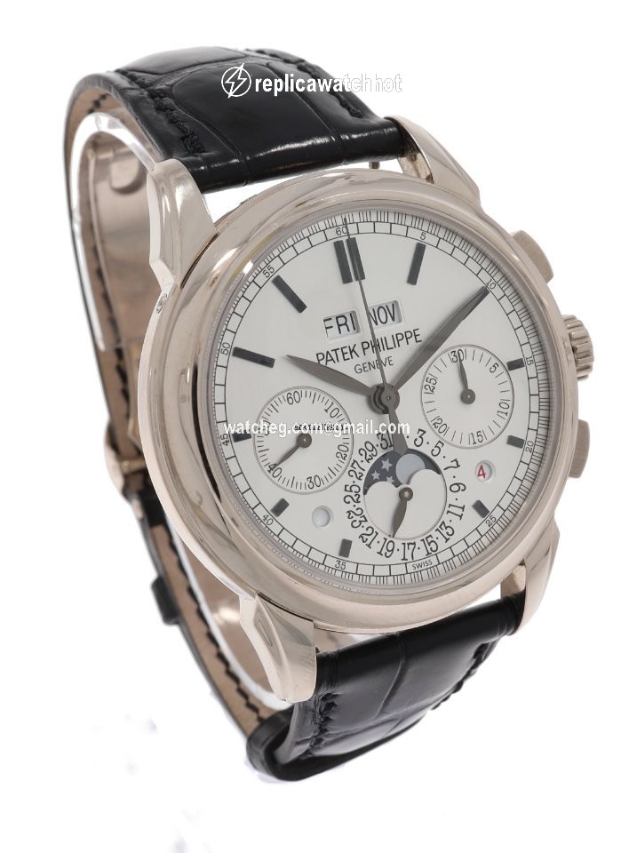 Patek Philippe Perpetual Calendar Chronograph Mens watch Unisex Manual winding White gold 5270G-001 2