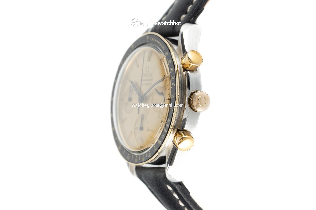 Omega Speedmaster Reduced Mens watch Unisex Automatic Gold Steel 175.0032 2