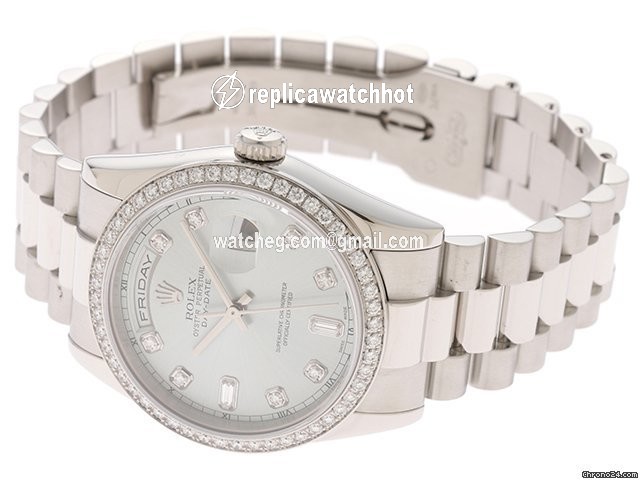 Rolex Day-Date 36 Mens watch Unisex Platinum Automatic 118346A 2