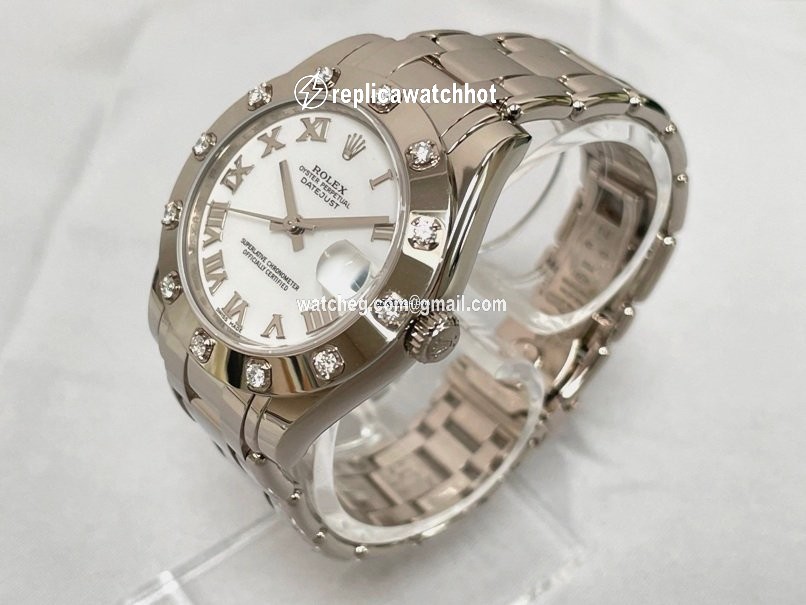 Rolex Lady-Datejust Pearlmaster Womens watch White gold Automatic 81319 2
