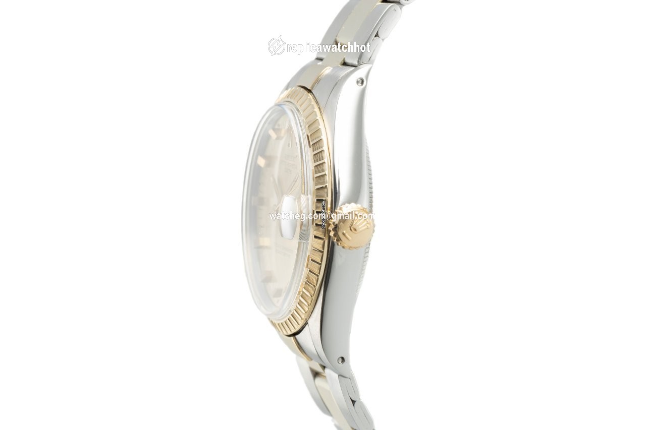 Rolex Oyster Perpetual Date Mens watch Unisex Gold Steel Automatic 1505 2