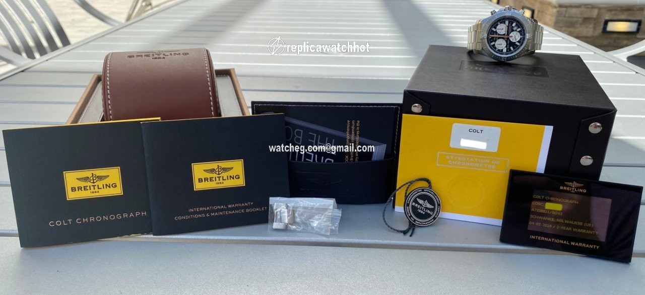 Breitling Colt Chronograph Mens watch Unisex Quartz Steel A7338811 BD43 2