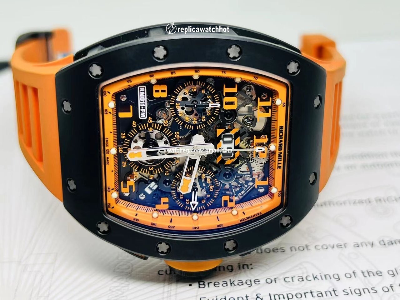 Richard Mille RM 011 Ceramic RM011 Orange Storm 2