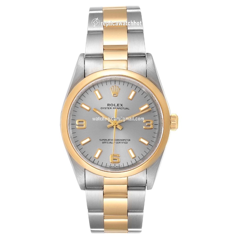 Rolex Oyster Perpetual 34 Mens watch Unisex Gold Steel Automatic 14203 2