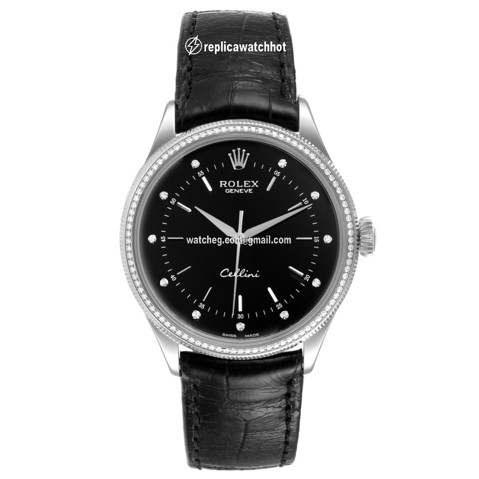 Rolex Cellini Time Mens watch Unisex White gold Automatic 50609RBR 2