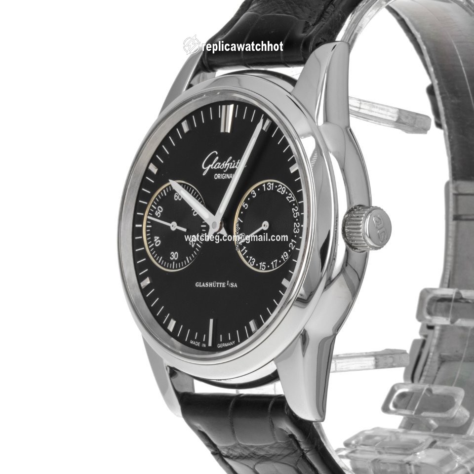 Glashtte Original Senator Hand Date Mens watch Unisex Automatic Steel 39-58-01-02-04 2