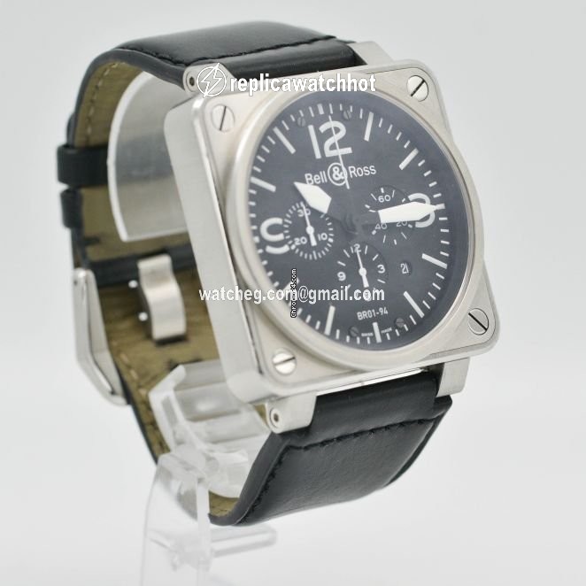 Bell & Ross BR 01-94 Chronographe Mens watch Unisex Automatic Steel BR0194-BL-ST 2