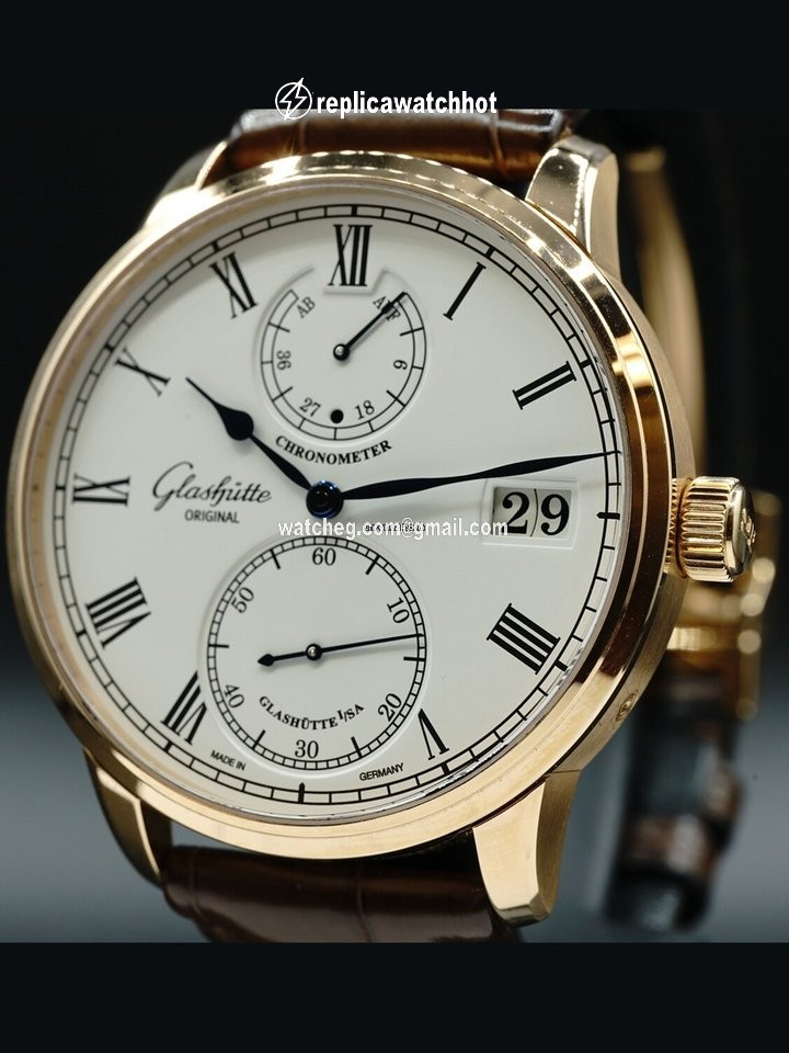 Glashtte Original Senator Chronometer Mens watch Unisex Manual winding Rose gold 1-58-01-02-05-30 2