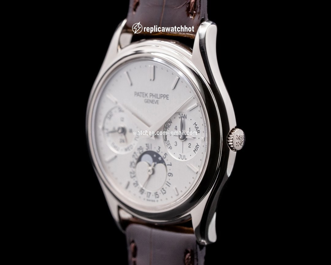 Patek Philippe Perpetual Calendar Mens watch Unisex Automatic White gold 3940G 2