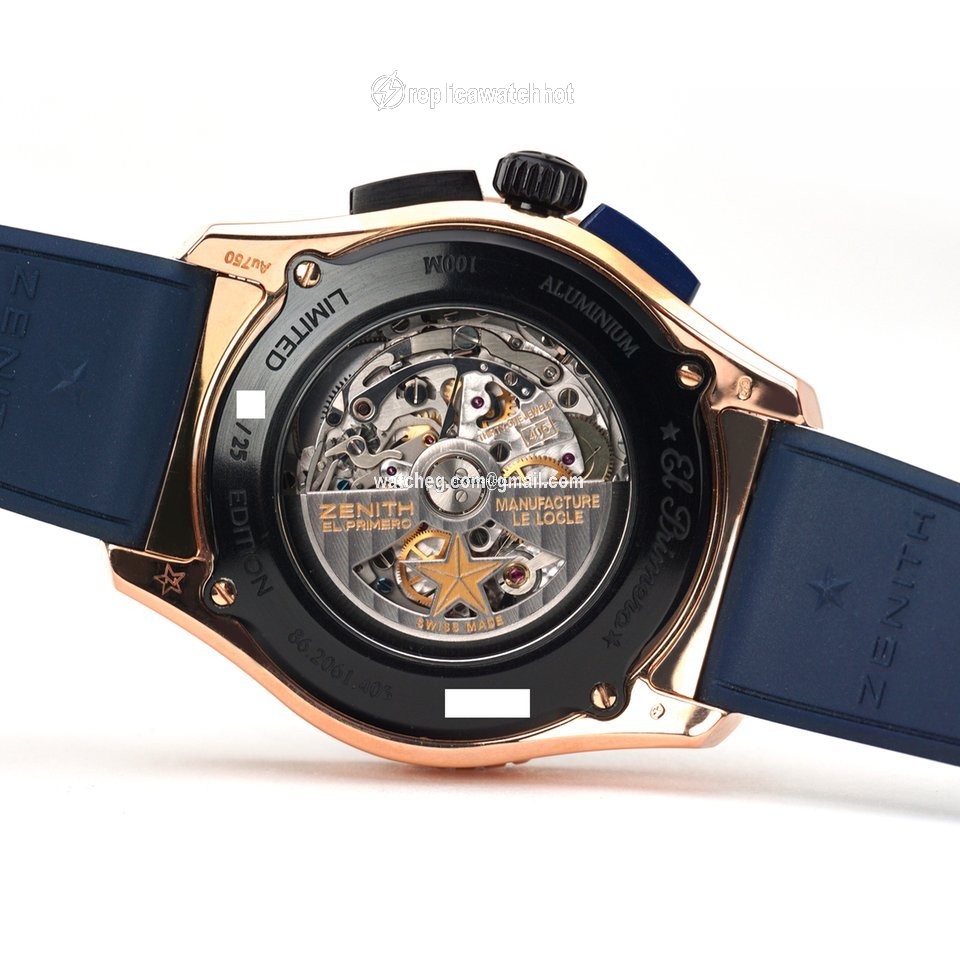 Zenith El Primero Stratos Flyback Mens watch Unisex Automatic Rose gold 86.2061.405 57.R514 2