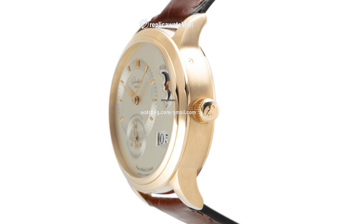 Glashtte Original PanoMaticLunar Mens watch Unisex Automatic Yellow gold 90-02-01-01-04 2