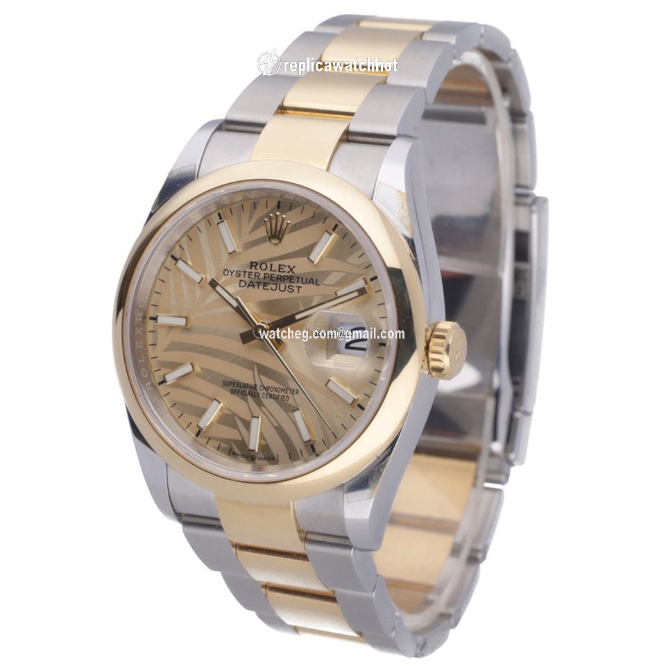 Rolex Datejust 36 Mens watch Unisex Gold Steel Automatic 126203 2