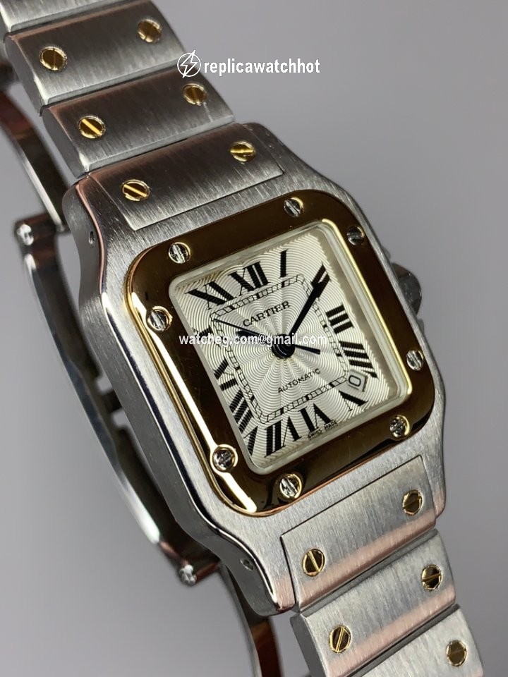 Cartier Santos Galbee Womens watch Automatic Gold Steel 2423 2