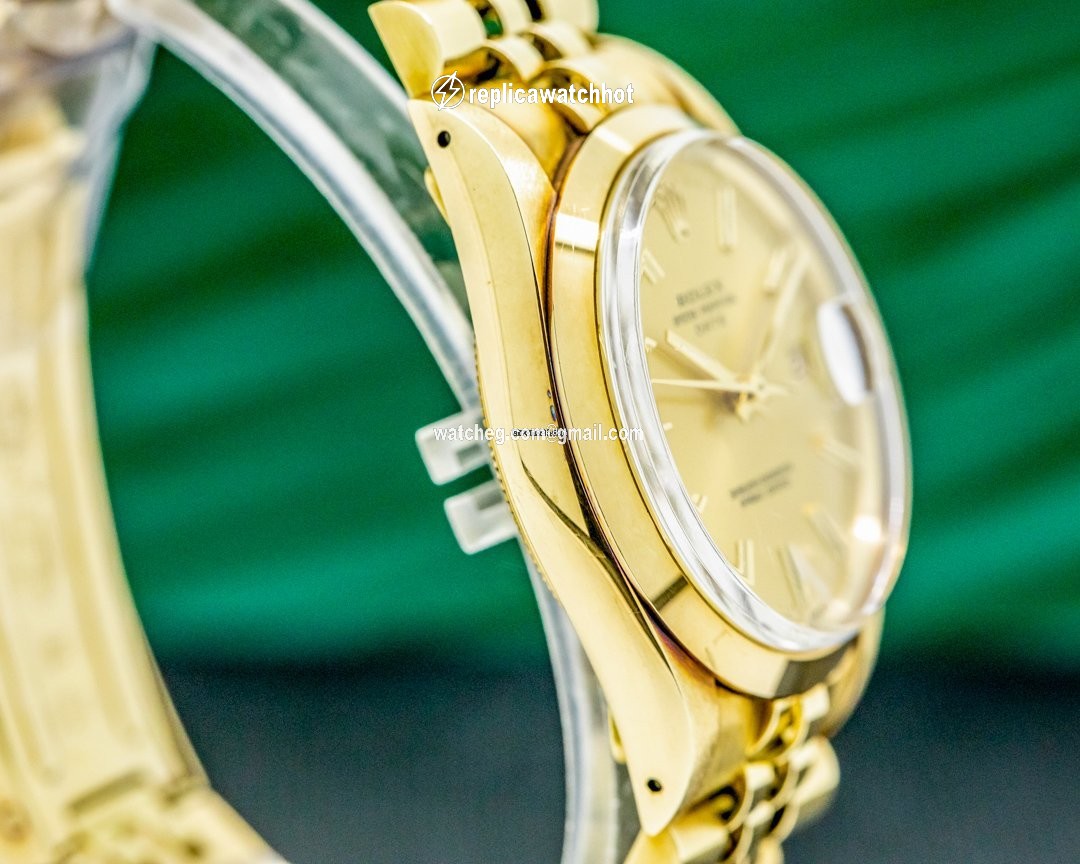 Rolex Oyster Perpetual Date Mens watch Unisex Yellow gold Automatic 15007 2