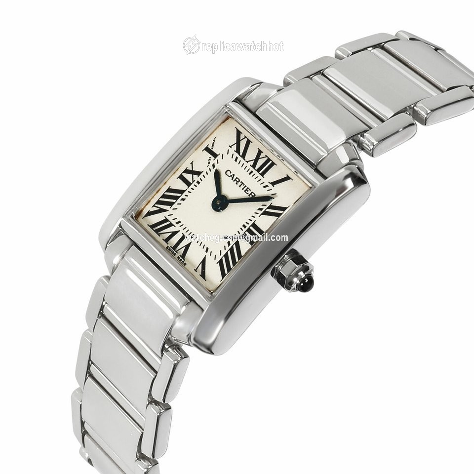 Cartier Tank Francaise Womens watch Quartz White gold W50012S3 2
