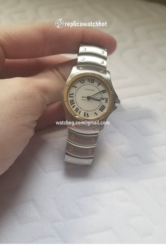 Cartier Santos Womens watch Quartz Gold Steel 1551 2