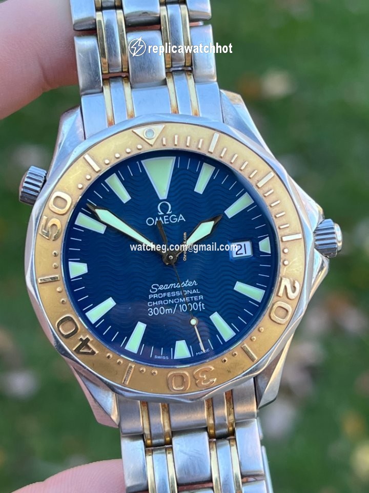 Omega Seamaster Mens watch Unisex Automatic Gold Steel 2455.80 2